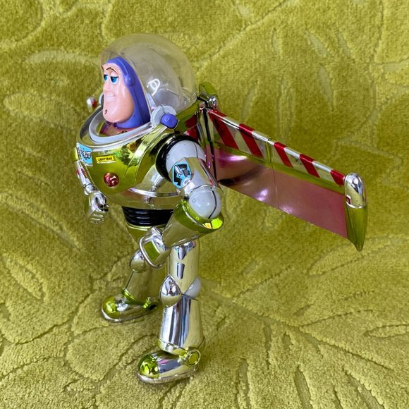 Disney on Ice Metallic Chrome Pixar Buzz Lightyear Toy Story Rare Action Figure - Picture 5 of 10